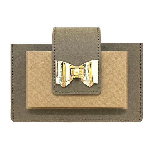 Double Pocket Pouch with Ribbon Closure