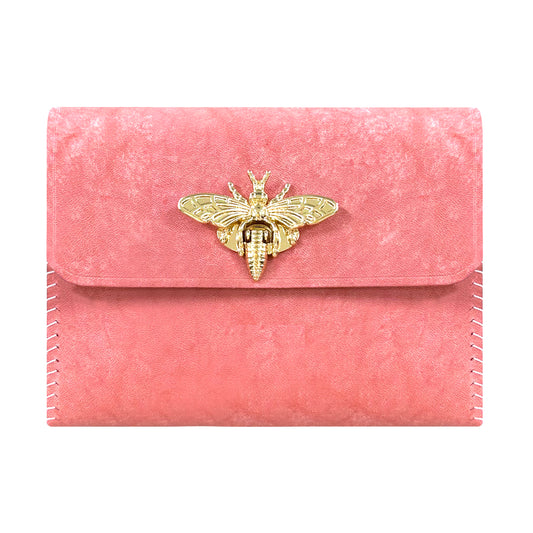 Bee Clasp Leather Storage Pouch