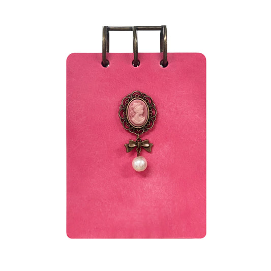Vintage Camep Pearl Charm Ring Notebook