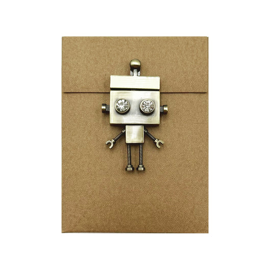 Cute Robot Clasp Pouch for Scrapbooking Material