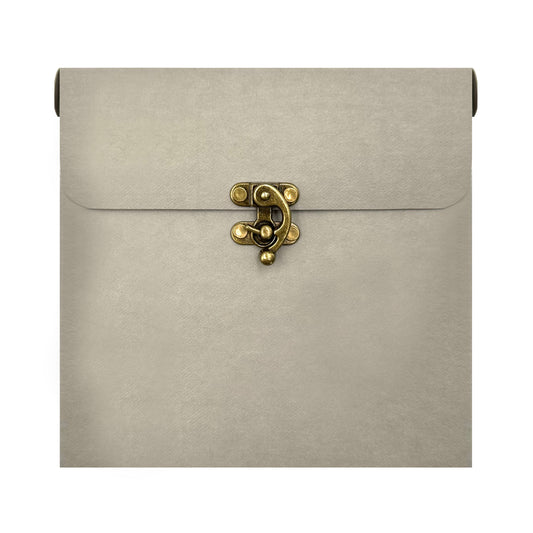 Vintage Square Memo Pad Pouch, Elephant Clasp