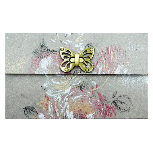 Accordian Pouch with a butterfly Clasp