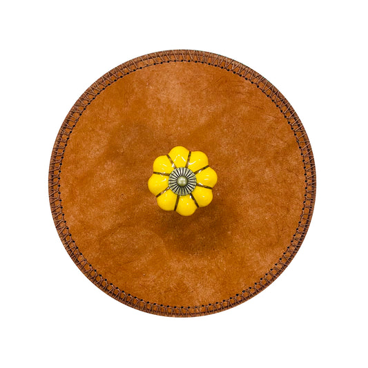 Leather Case with Pumpkin Charm