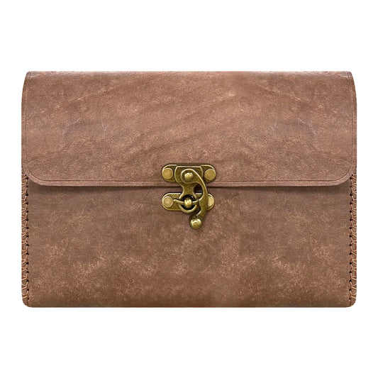 Handcrafted Pouch with Vintage Closure – Wide Base, 3 Sizes for Collage Storage