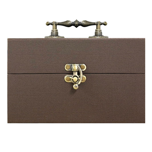 Vintage-Style Storage Box with Handle – Sturdy Collage Organizer