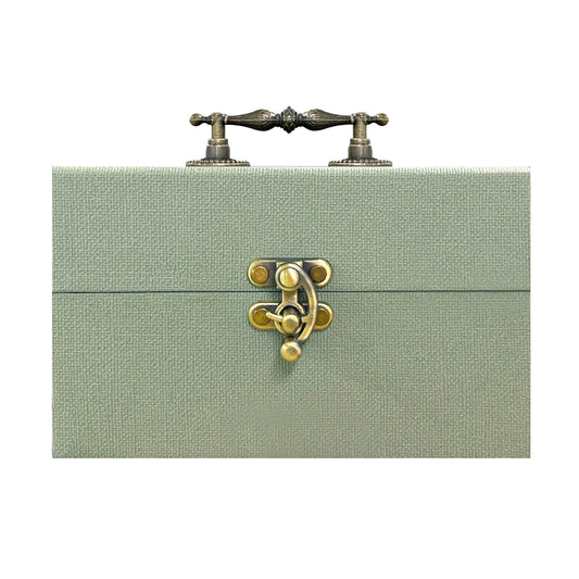 Vintage-Style Storage Box with Handle – Sturdy Collage Organizer