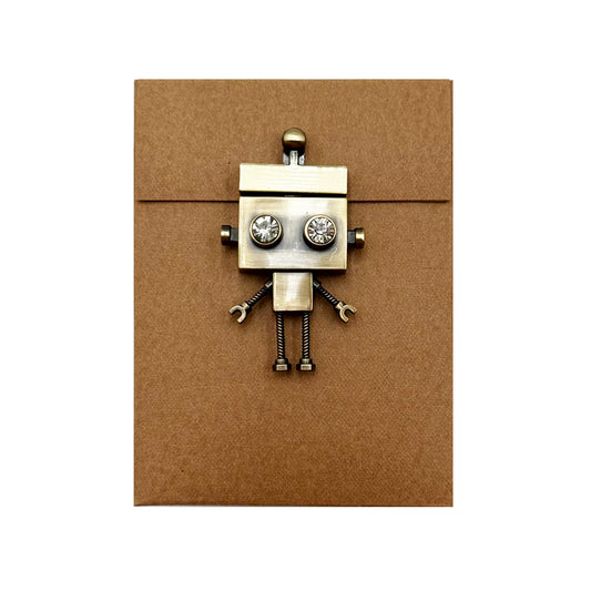 Cute Robot Clasp Pouch for Scrapbooking Material