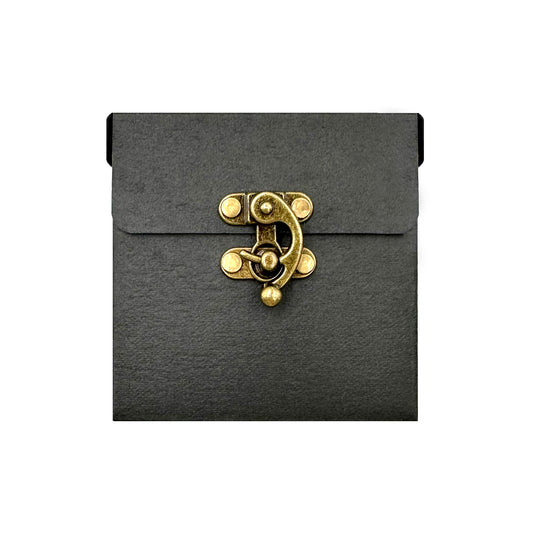 Vintage Square Memo Pad Pouch, Elephant Clasp