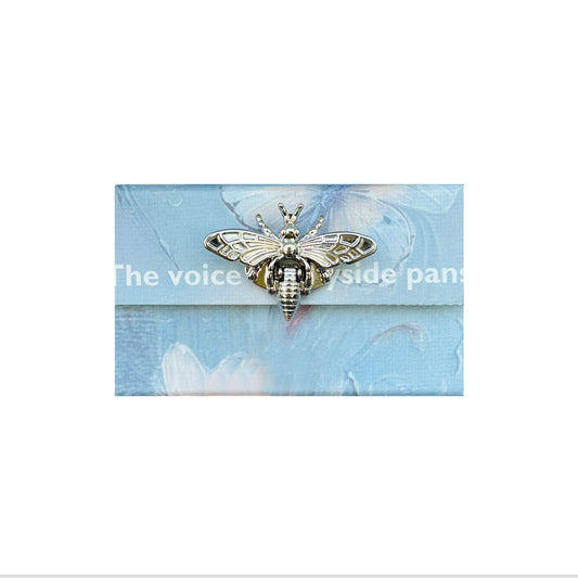 Bee Clasp Mini Accordion Sticker Pouch – Pastel Organizer for Collage Supplies