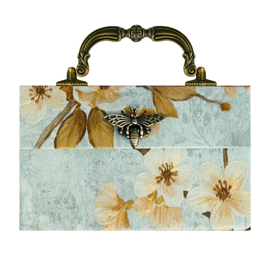 [Renewal] Bee Clasp Handle Storage Box for the scrap booking materials