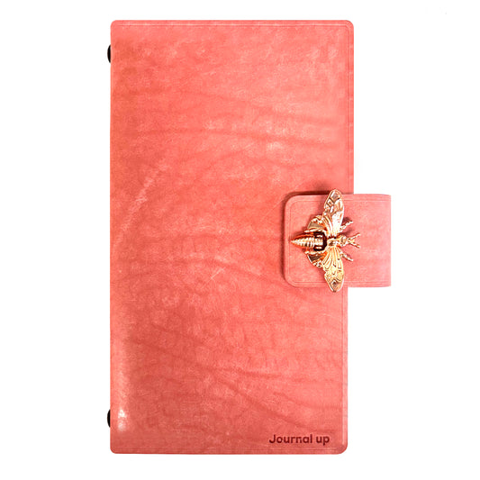 Honeybee Clasp Storage File (Includes 4 Sheets) - Premium Cowhide Leather, Original Size Traveler's Notebook