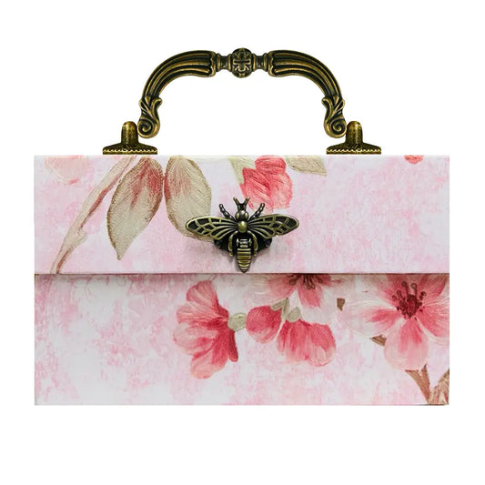 [Renewal] Bee Clasp Handle Storage Box for the scrap booking materials