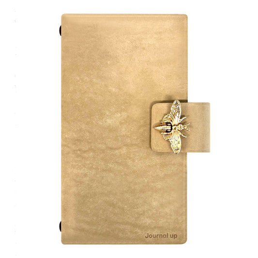 Honeybee Clasp Storage File (Includes 4 Sheets) - Premium Cowhide Leather, Original Size Traveler's Notebook