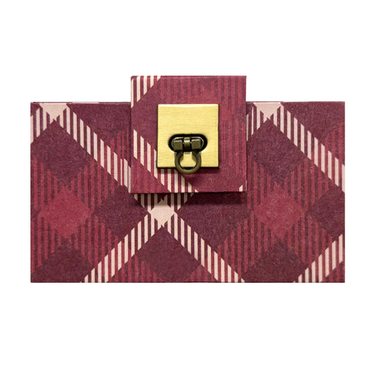 Classic Check Paper Storage Box Pouch