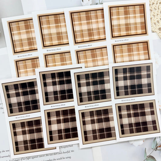 Warm Check Pattern Sticker