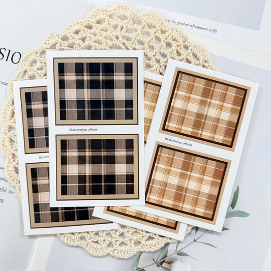 Warm Check Pattern Sticker