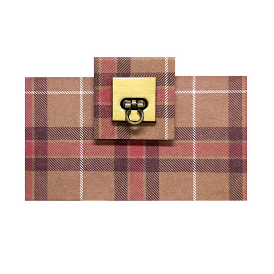 Classic Check Paper Storage Box Pouch