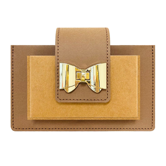 Double Pocket Pouch with Ribbon Closure