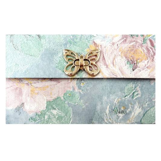 Accordian Pouch with a butterfly Clasp